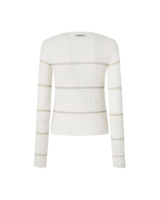 Round-Neck Knitwear Pinko en coloris White