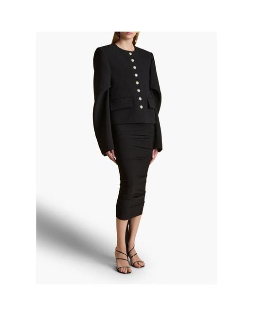 Khaite Black Midi Skirts