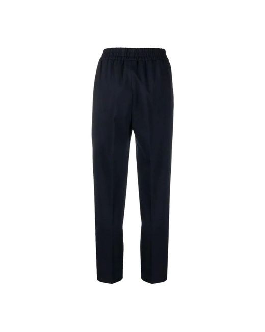 Harris Wharf London Blue Slim-Fit Trousers
