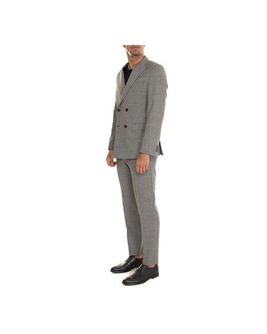 Boss Double Breasted Suits in het Gray voor heren