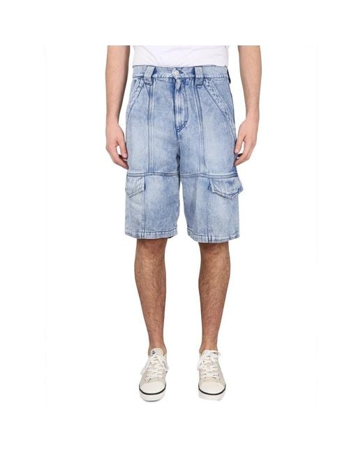 Isabel Marant Blue Denim Shorts for men