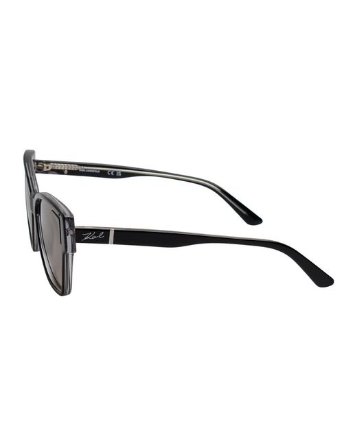 Karl Lagerfeld Brown Angular Rectangular Sonnenbrille