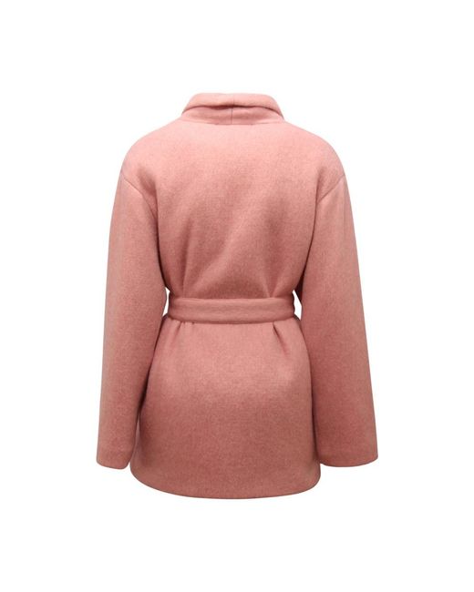 EMMA & GAIA Pink Belted Coats