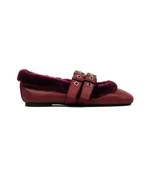 PROSPERINE® Red Plüsch ballerina schuhe