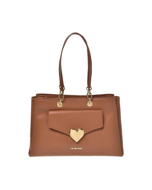 Love Moschino Brown Shoulder Bags