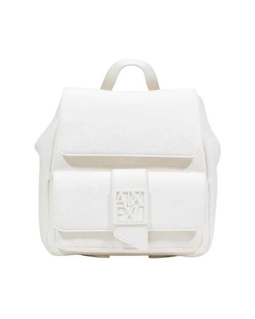 ARMANI EXCHANGE White Backpacks