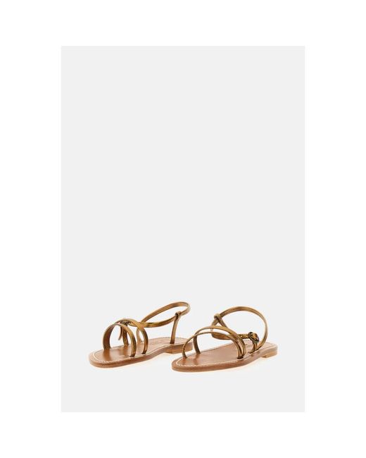 K. Jacques Natural Flat Sandals