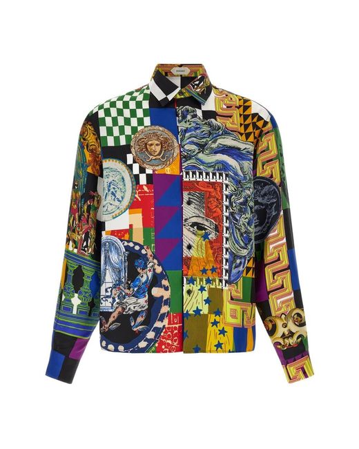 Versace Green Casual Shirts for men
