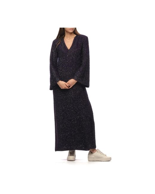 WEILI ZHENG Blue Maxi Dresses