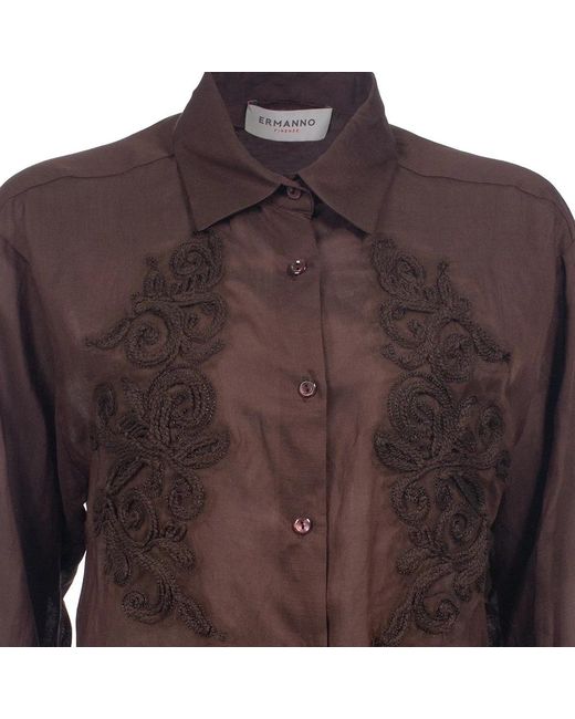 Ermanno Scervino Brown Shirts