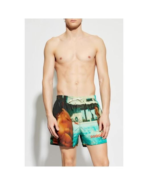 DSquared² Blue Beachwear for men