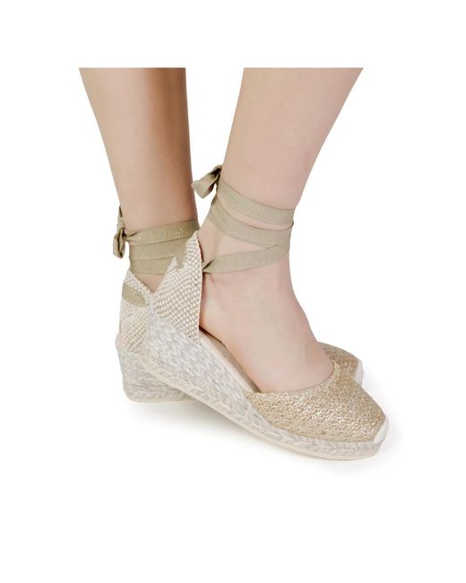 Wedges Espadrilles en coloris Metallic