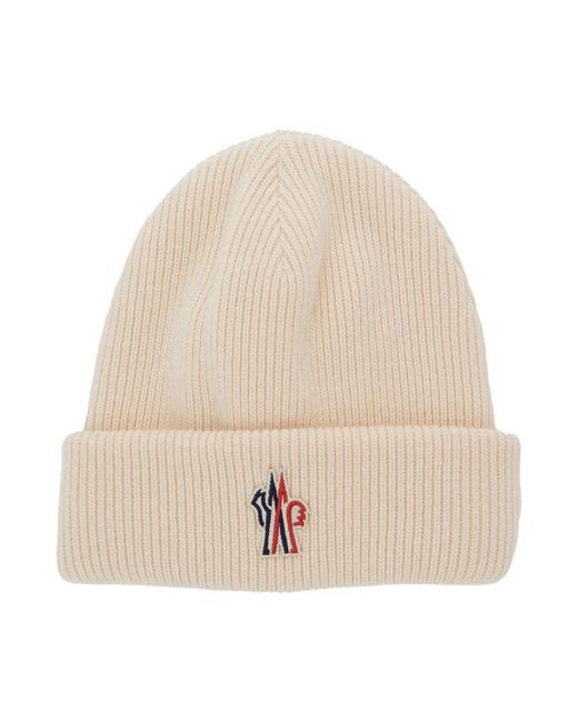 Moncler Accessoires ,Wol Wool Beanie in het Natural