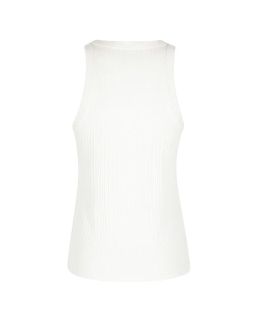 Circolo 1901 White Sleeveless Tops