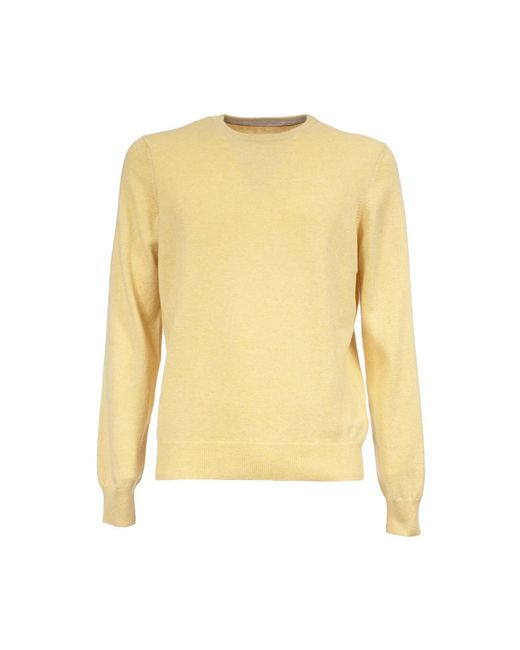 Gran Sasso Yellow Round-Neck Knitwear for men
