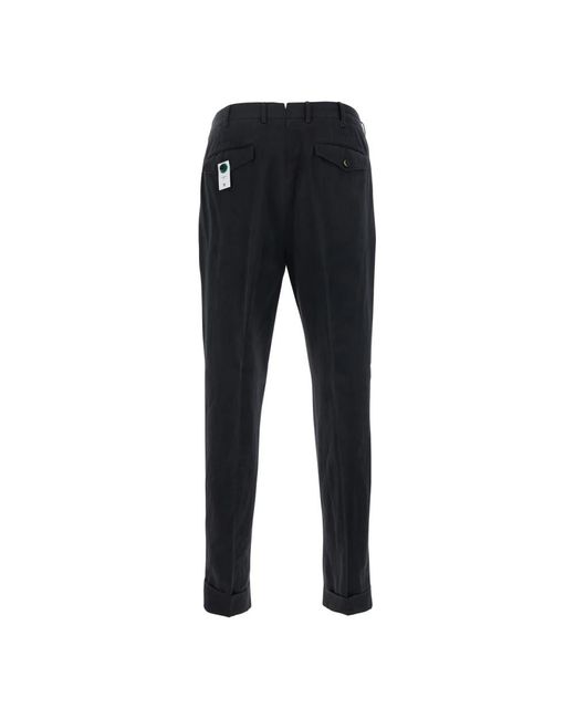 PT Torino Black Slim-Fit Trousers for men