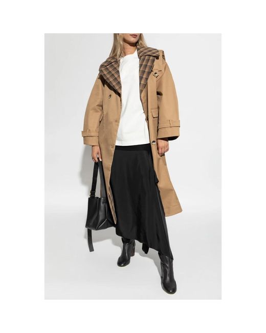 Jil Sander Rokken ,Zwart ,Wol Rok Met Gemengde Materialen in het Black