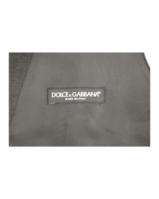 Dolce & Gabbana Graue logo-verzierte kleidweste in Black für Herren
