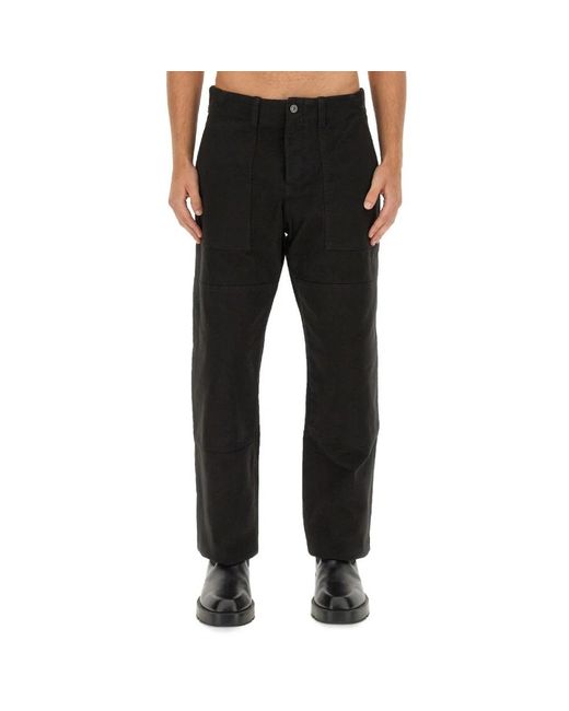 Marcelo Burlon Black Straight Trousers for men