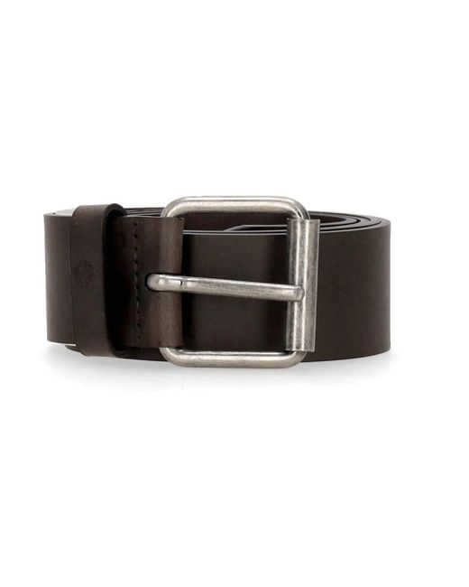 Timberland Accessoires ,Bruin ,Leer Donkerbruin Leren Rolgesp Riem in het Black voor heren