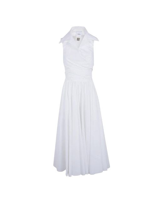 Patou White Wrap Dresses