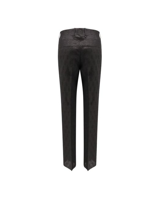 Fendi Gray Straight Trousers for men