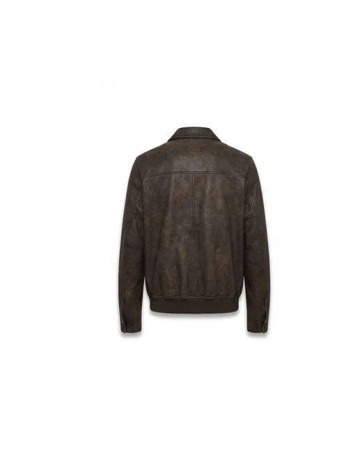 Leather Jackets Bully de hombre de color Brown