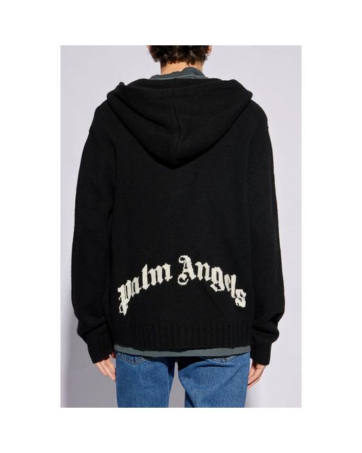Palm Angels Wool hoodie in Black für Herren