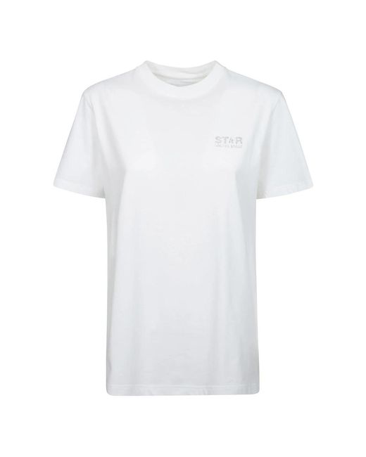 Golden Goose Deluxe Brand White Glitter Star T-Shirt