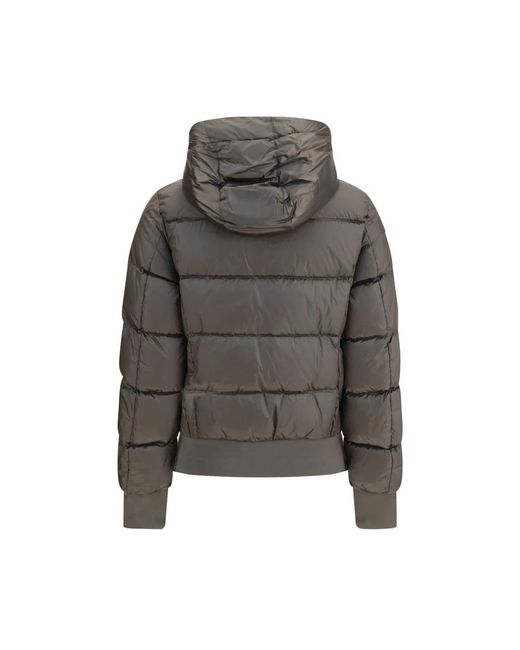 Parajumpers Gray Hooded Down Jacket