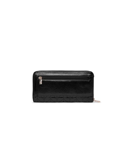 Guess Black Cheryl Quilted Chevron Geldbörse