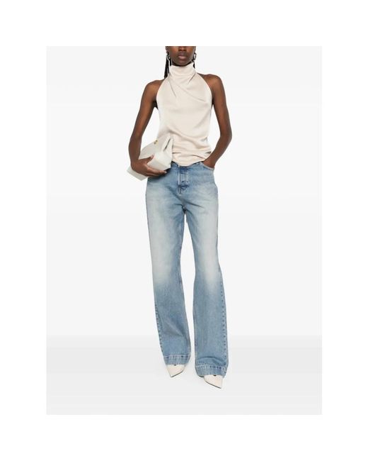 AYA MUSE Blue Straight Fit Jeans