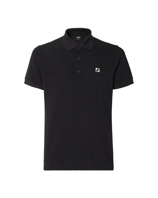 Fendi Tops ,Zwart ,Polo Shirt in het Black voor heren