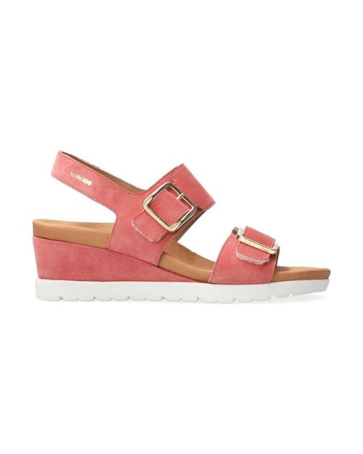 Mephisto Pink Flat Sandalen