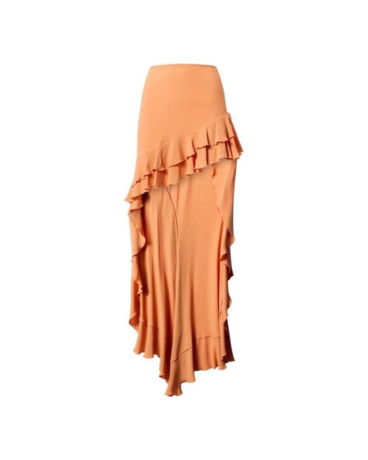 ANDAMANE Orange Maxi Skirts
