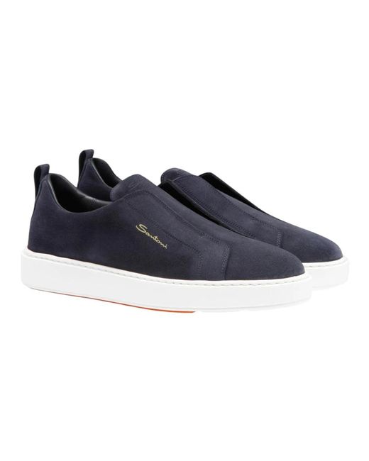Santoni Blue Sneakers for men