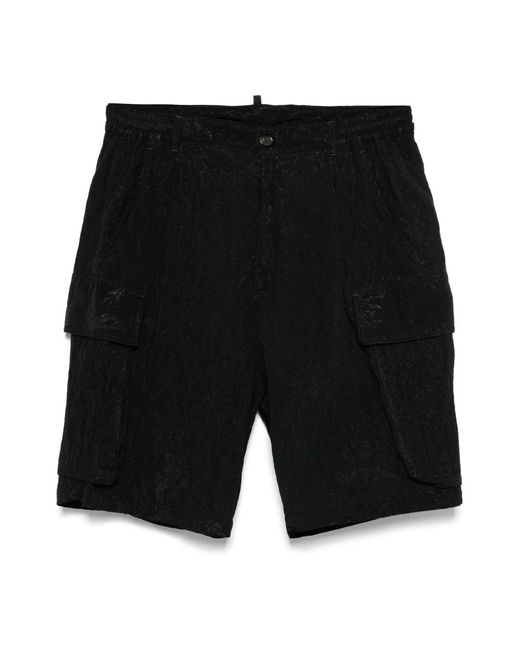 DSquared² Black Casual Shorts for men