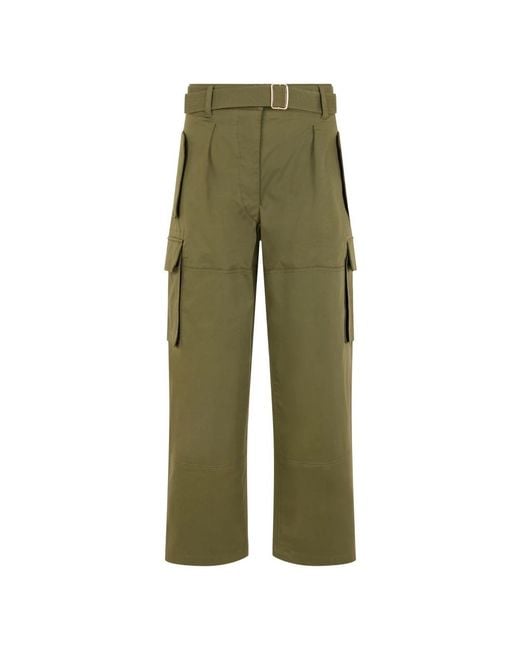 Alberta Ferretti Green Wide Trousers