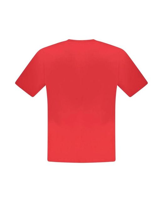 North Sails Tops ,Rood ,Katoen Rood Grafisch Print Katoenen T-Shirt in het Red voor heren