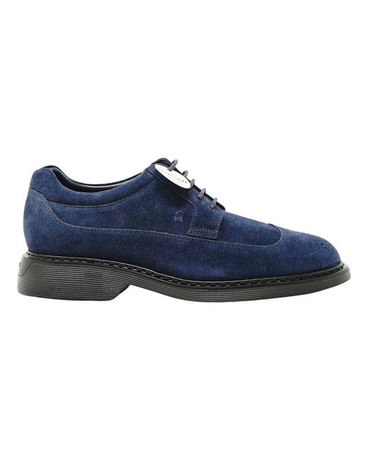 Hogan Blue Laced Shoes for men