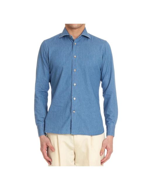 Borriello Blue Denim Shirts for men