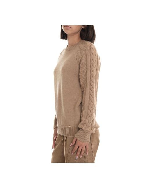 Fay Brown Round-Neck Knitwear