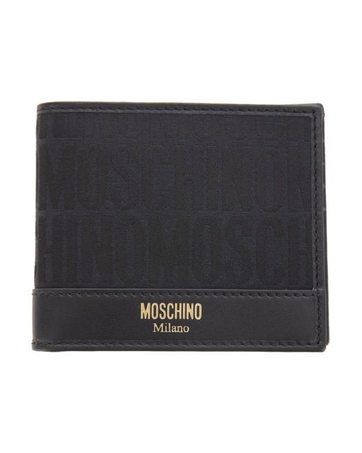 Moschino Logo Mini Wallet in het Black voor heren