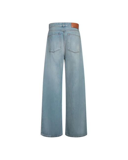 Wide Jeans MSGM en coloris Blue