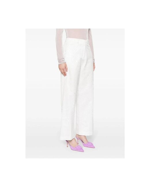 Forte Forte White Wide Trousers