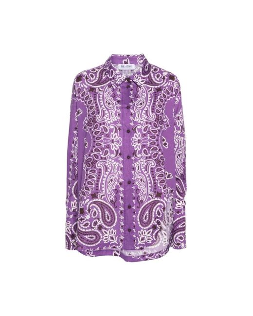 The Attico Purple Paisley print hemd