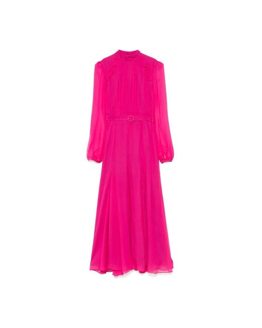 Saloni Pink Midi Dresses