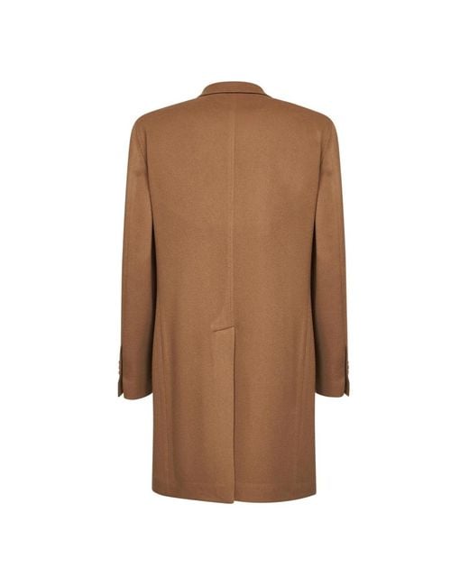 Tagliatore Brown Single-Breasted Coats for men