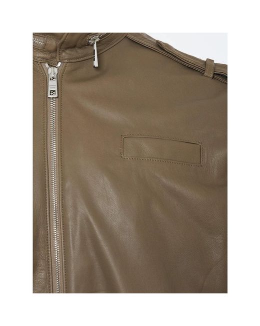 Giorgio Brato Green Leather Jackets for men