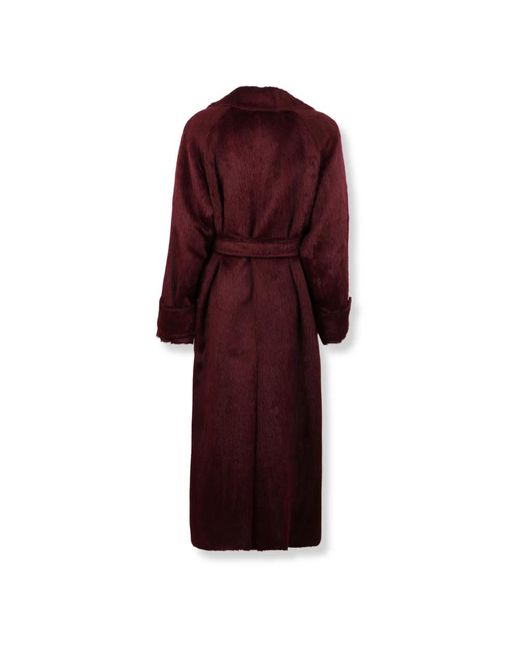 Max Mara Red Belted Coats
